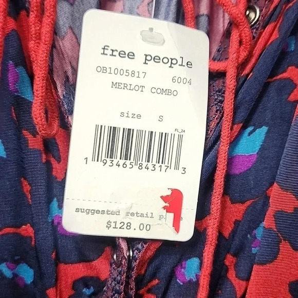 Free People Merlot Combo Love Letter Tunic Dres S NWT Vacation Travel Beach - Picture 5 of 6